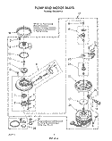 PUMP AND MOTOR Diagram and Parts List for DU8700XX0  Whirlpool Dishwasher