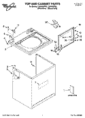 TOP AND CABINET PARTS Diagram and Parts List for LSQ9659PG3  Whirlpool Washer