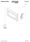 DOOR PARTS Diagram and Parts List for KCMS145KBU0  KitchenAid Microwave