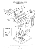 TOP AND CONSOLE , LITERATURE AND OPTIONAL Diagram and Parts List for LG5701XPW0  Whirlpool Dryer