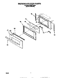 MICROWAVE DOOR, OPTIONAL Diagram and Parts List for KEMS377DBS4  KitchenAid Microwave Oven Combo