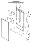 DOOR PARTS Diagram and Parts List for EL87TRRRQ01  Whirlpool Refrigerator
