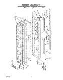 FREEZER DOOR Diagram and Parts List for 8ED20ZKXAW01  Whirlpool Refrigerator