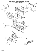 AIR FLOW AND CONTROL PARTS Diagram and Parts List for ACQ062MP1  Whirlpool Air Conditioner