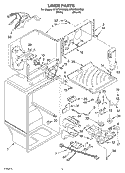 LINER Diagram and Parts List for ET9FTKXKT02  Whirlpool Refrigerator