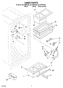 LINER Diagram and Parts List for EL7ATRRKQ02  Whirlpool Refrigerator