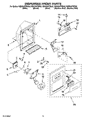 DISPENSER FRONT PARTS Diagram and Parts List for KSRG22FTSS02  KitchenAid Refrigerator