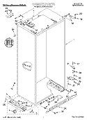 CABINET Diagram and Parts List for KSSS42MDX05  KitchenAid Refrigerator