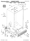CABINET PARTS Diagram and Parts List for KSRA25ILWH00  KitchenAid Refrigerator