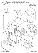 LOWER OVEN, LITERATURE Diagram and Parts List for GBD307PDS6  Whirlpool Wall Oven