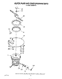 HEATER, PUMP AND LOWER SPRAY ARM Diagram and Parts List for DU8900XT0  Whirlpool Dishwasher
