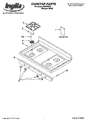COOKTOP PARTS Diagram and Parts List for IGS325RQ2  Inglis Range