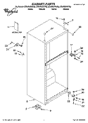 CABINET PARTS Diagram and Parts List for ET6WSMYKT02  Whirlpool Refrigerator