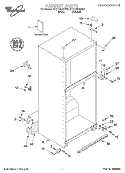 CABINET, LITERATURE Diagram and Parts List for ET21UMXGW02  Whirlpool Refrigerator