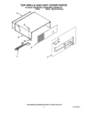 TOP GRILLE AND UNIT COVER PARTS Diagram and Parts List for KSSS36QTB04  KitchenAid Refrigerator