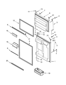 Part Location Diagram of W10830982 Whirlpool Handle Plug