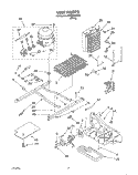 UNIT Diagram and Parts List for 3XKGN705000  Whirlpool Refrigerator