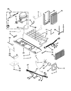 Unit Parts Diagram and Parts List for BRS80ARANA02  Whirlpool Refrigerator