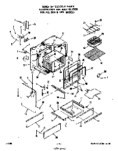 Body Diagram and Parts List for 2424*1A  Roper Range
