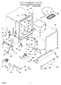 TUB ASSEMBLY Diagram and Parts List for DU805DWGQ2  Whirlpool Dishwasher