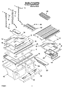 SHELF PARTS Diagram and Parts List for 6ER9GTKXKS02  Whirlpool Refrigerator