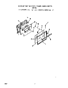 Oven Door Diagram and Parts List for D7507*0  Roper Range