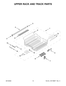 Part Location Diagram of W11697497 Whirlpool TRACK