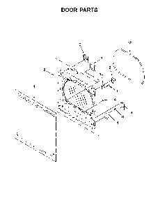 Door parts Diagram and Parts List for 11061633611  Kenmore Dryer