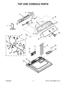 Part Location Diagram of W11423864 Whirlpool QUICK START GUIDE