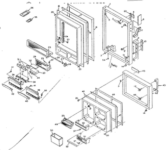 Door Parts Diagram and Parts List for 106R14GL  Kenmore Refrigerator