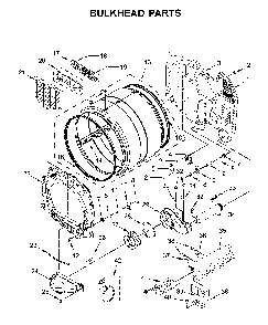 Bulkhead parts Diagram and Parts List for 11081932511  Kenmore Dryer