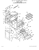BODY Diagram and Parts List for F6557W0  Roper Range