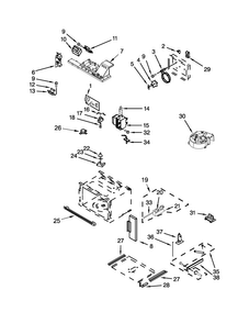 Cabinet And Stirrer Parts Diagram and Parts List for KOCE507ESS02  KitchenAid Microwave