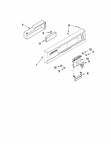 Control Panel Parts Diagram and Parts List for 66516012402  Kenmore Dishwasher