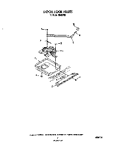 Door Lock Diagram and Parts List for N9457*3  Roper Range