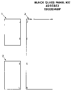 Door Panel Kit Diagram and Parts List for 4210353  Whirlpool Refrigerator