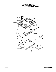 Main Top Diagram and Parts List for 1265*0A  Roper Range