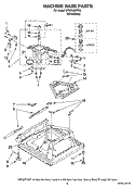 MACHINE BASE PARTS Diagram and Parts List for MTW5900TW0  Whirlpool Washer