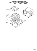INTERNAL OVEN PARTS Diagram and Parts List for KEBC101KBL06  KitchenAid Wall Oven