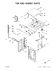 Top and cabinet parts Diagram and Parts List for WTW4950HW2  Whirlpool Washer