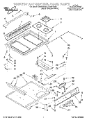 COOKTOP AND CONTROL PANEL Diagram and Parts List for SS385PEEB0  Whirlpool Range