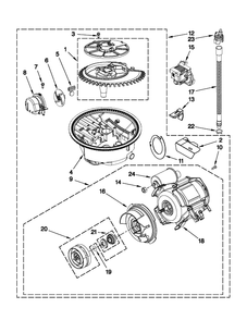 Diagram 4 Diagram and Parts List for KUDS30IVBS4  KitchenAid Dishwasher