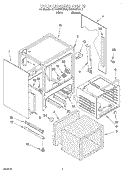 OVEN CHASSIS Diagram and Parts List for KERC607EAL4  KitchenAid Range