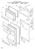 DOOR, LIT/OPTIONAL Diagram and Parts List for RT12VKYEW01  Roper Refrigerator