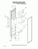 FREEZER DOOR PARTS Diagram and Parts List for BRS62CRBNA00  Whirlpool Refrigerator
