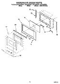 MICROWAVE DOOR PARTS Diagram and Parts List for GSC308PRB01  Whirlpool Microwave Oven Combo