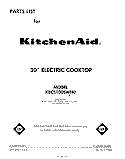 SECTION Diagram and Parts List for KECS100SWH0  KitchenAid Cooktop