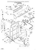CONTROLS AND REAR PANEL Diagram and Parts List for RAS8445JQ0  Roper Washer
