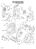 BULKHEAD Diagram and Parts List for GGW9878JT2  Whirlpool Dryer