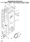 REFRIGERATOR LINER PARTS Diagram and Parts List for KSRA25CNLK00  KitchenAid Refrigerator